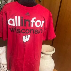 Adidas WISCONSIN-Madison Red Go-To Tee
